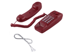 Telefone Fixo De Parede Com Extensão Sem Identificador De Chamadas Para Hotel E Família (vermelho)