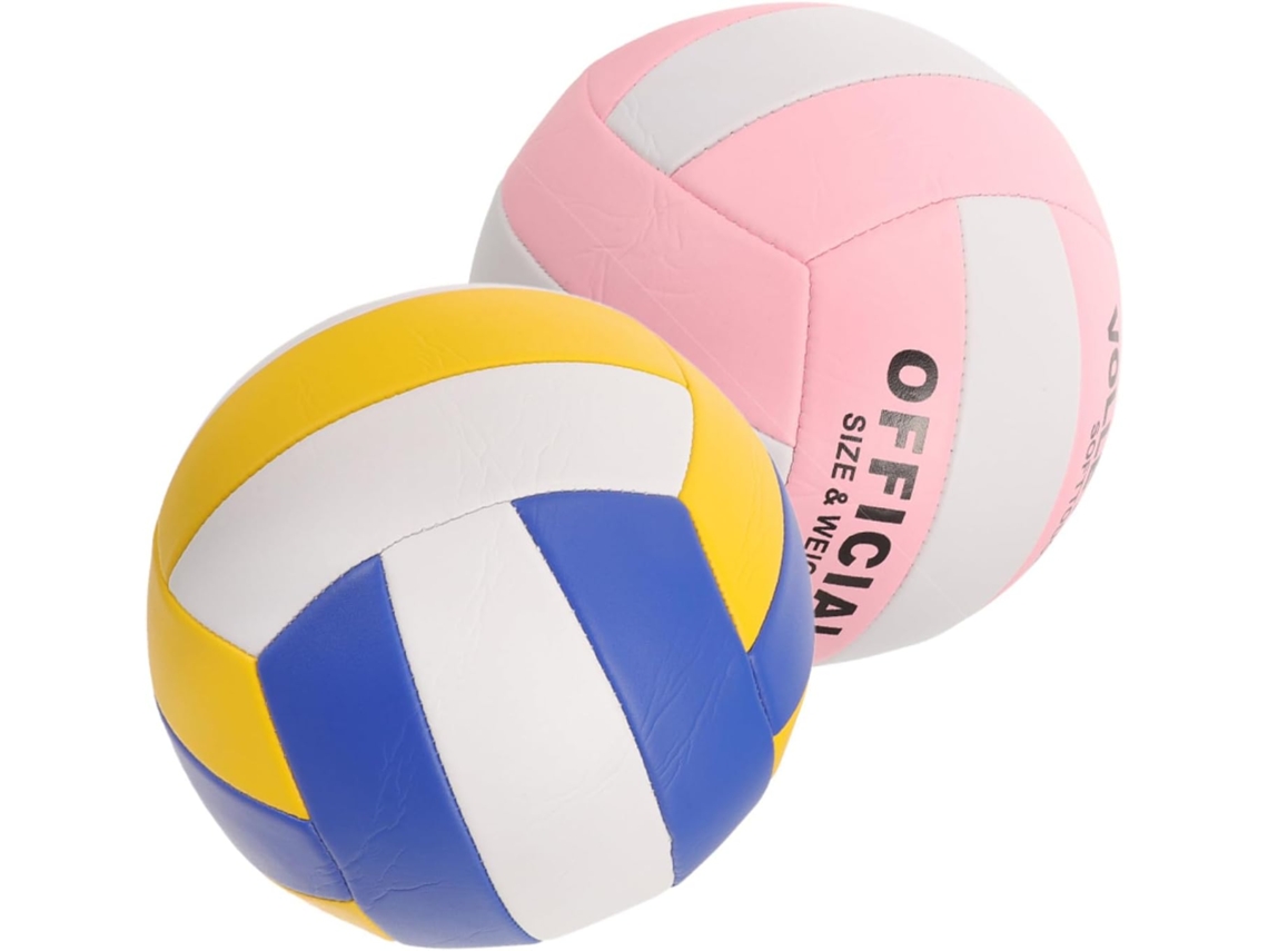 Balones de voleibol suaves cosidos a máquina, talla 5, 2 unidades, para uso en interiores.