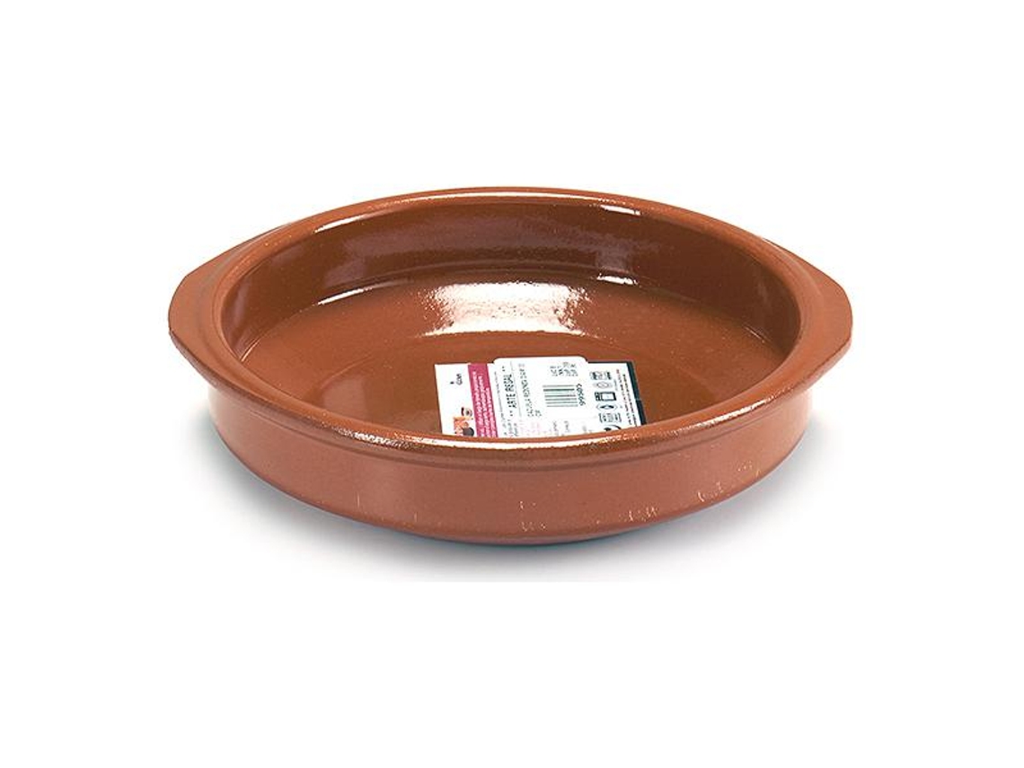 Cazuela Redonda de Cerámica Refractaria. 22 Cm Diámetro.