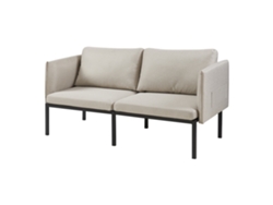 Sofá Kamar de 2 plazas tapizado con cojines 69x158x63cm beige [EN.CASA]