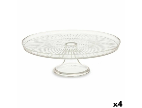 Tartera 31 x 10,5 x 31 cm Cristal Transparente (4 Unidades)