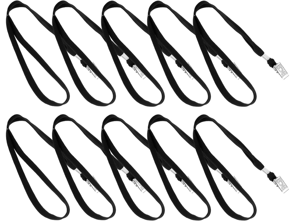 Cordón Portatarjetas De Identificación De 50 Piezas Con Clip Para El Cuello Para Credenciales De Empleados.