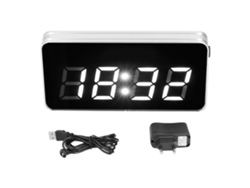 Reloj de mesa digital de madera Aquaforge con pantalla LED electrónica