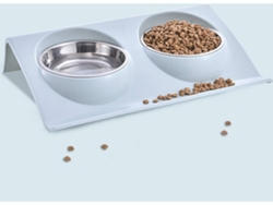 Comedero azul para gatos - 800 ml - Plástico ABS, acero inoxidable