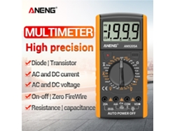 Multímetro Digital Lcd Aneng An9205a De 3 1/2" Con 1999 Cuentas, Rango Manual, Retroiluminación, Prueba Ncv Y Amperímetro Amarillo.