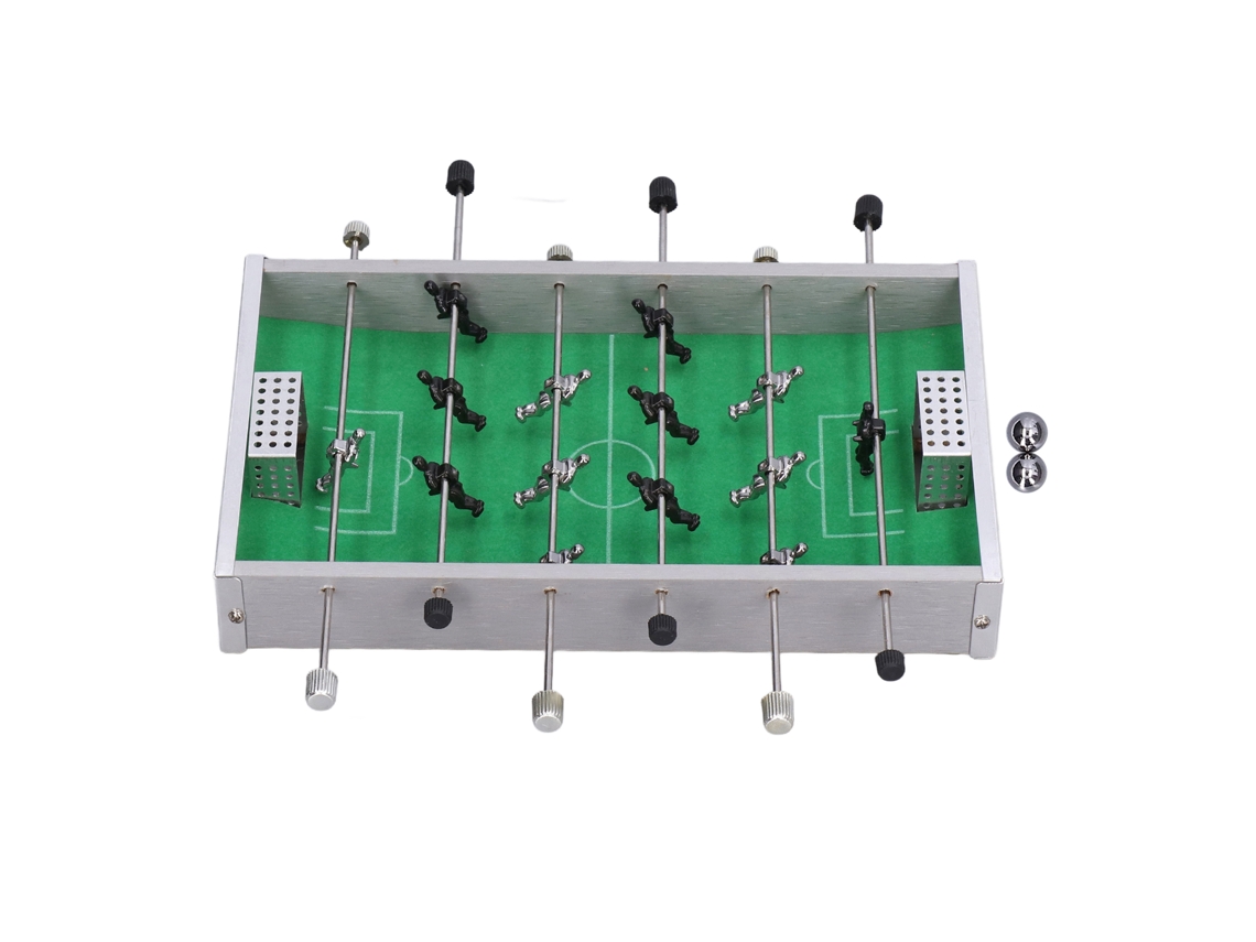 Mesa de futbolín con gran acabado, tamaño compacto, barra de aluminio resistente y confiable