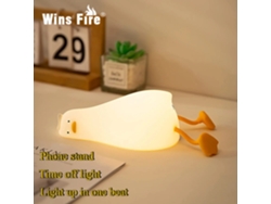 Bonita luz nocturna LED de silicona con forma de pato, tacto suave, regulador de intensidad ajustable, decoración infantil y regalo creativo. Aeuzwr