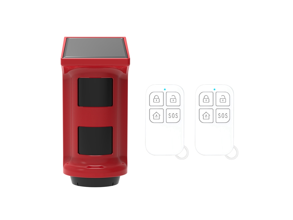 Alarma Solar Con Sensor De Movimiento Y Luz Estroboscópica Ip53 De 120 Db Para Uso En Exteriores En Hogares, Granjas Y Jardines.