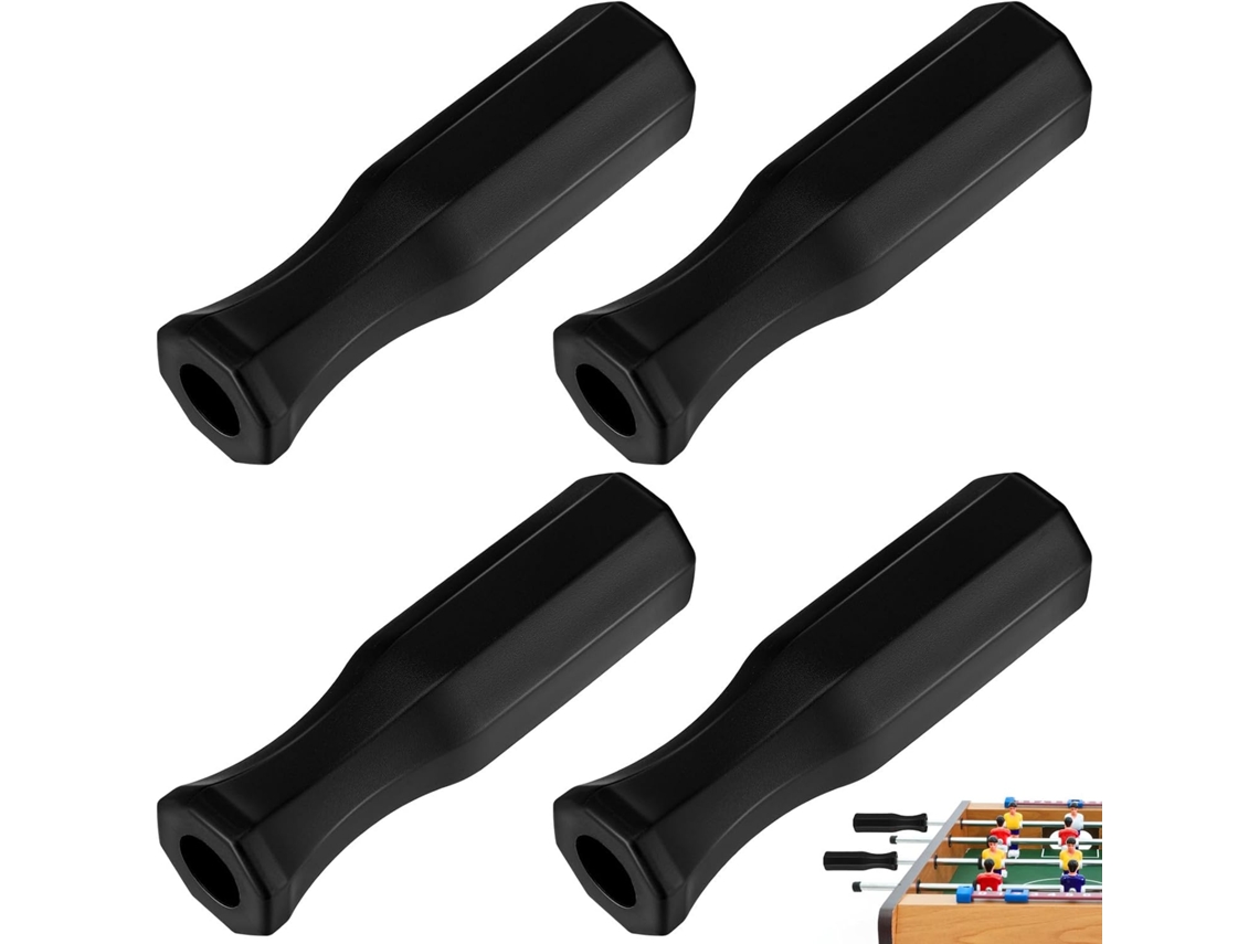 Mangos Ergonómicos De Plástico Negro Para Balones De Fútbol, Juego De 4, Fáciles De Limpiar.