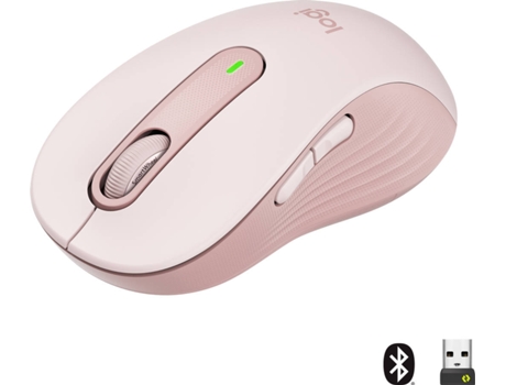 Ratón LOGITECH Signature M650 L (Inalámbrico - Regular - 2000 dpi - Rosa)