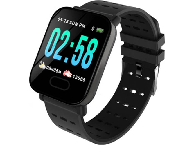 Smartwatch WJS BF0503- (Monitoreo Cardíaco - Podómetro - Negro)