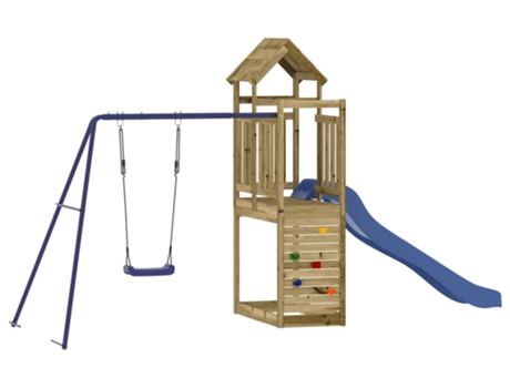 Parque Infantil De Exterior VIDAXL Marrón Madera