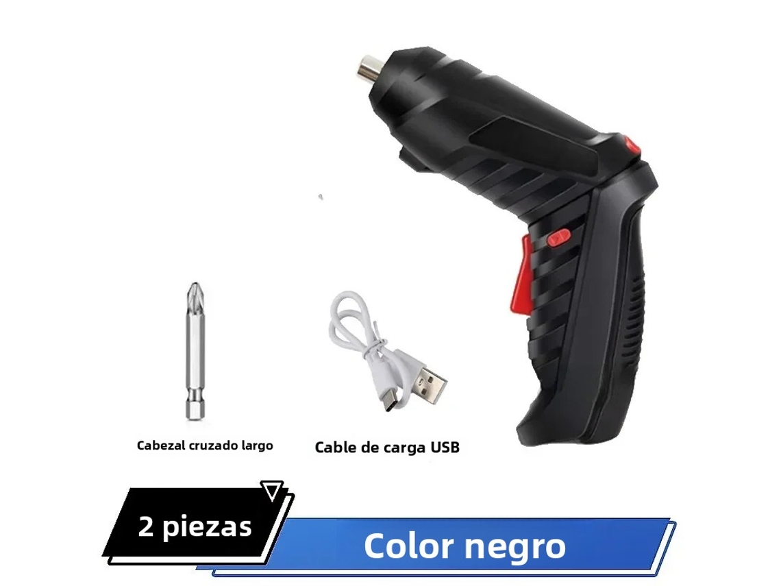 Juego de 2 destornilladores eléctricos portátiles inalámbricos de 3,6 V, equipados con batería de 1800 mAh.