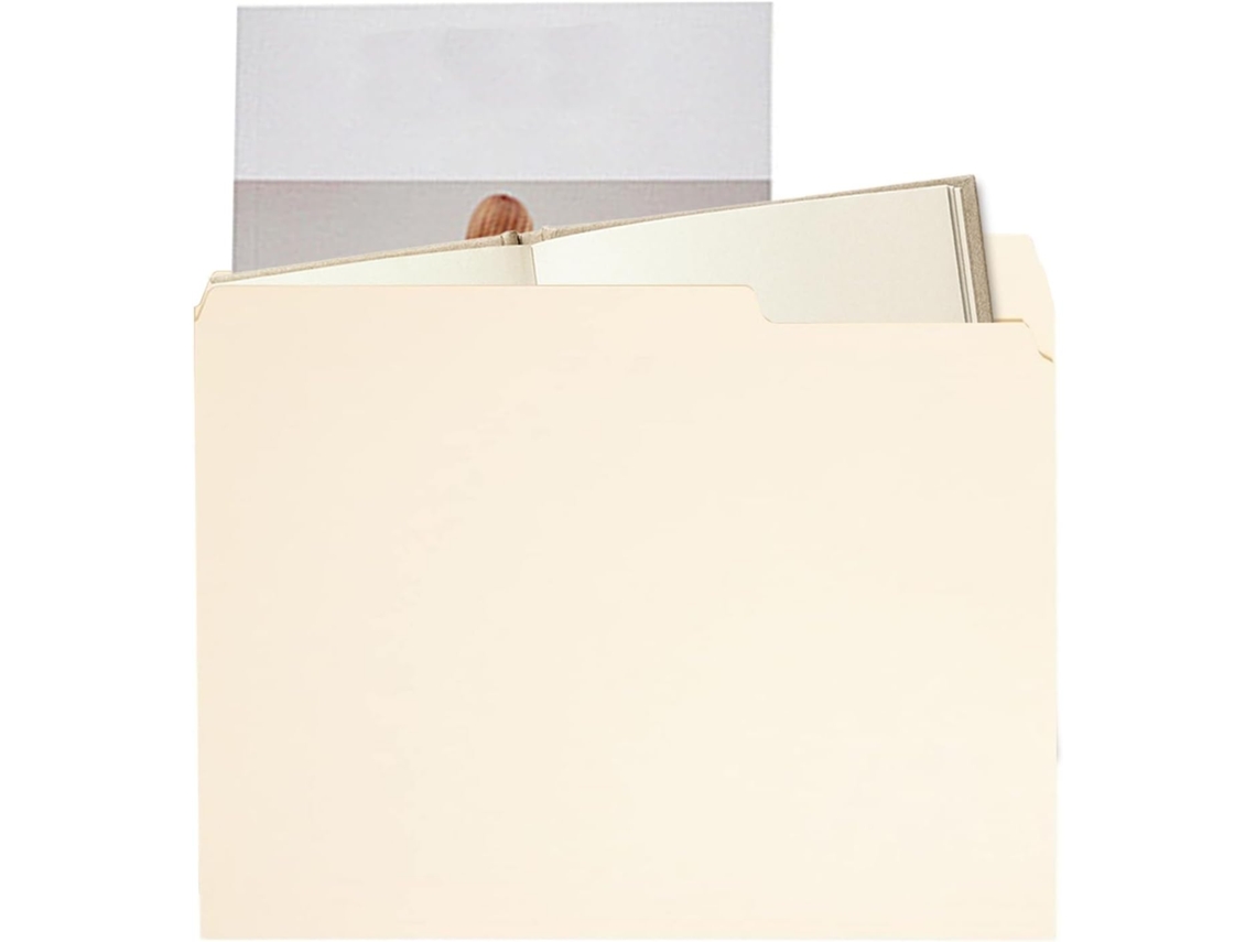 Carpetas de papel con pestañas, divididas en tres partes, 100 unidades, material de oficina, Vayotoy