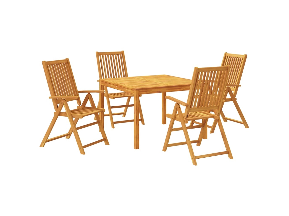 Maison Exclusive - Juego De Comedor De Jardín 5 Piezas Madera Maciza De Acacia