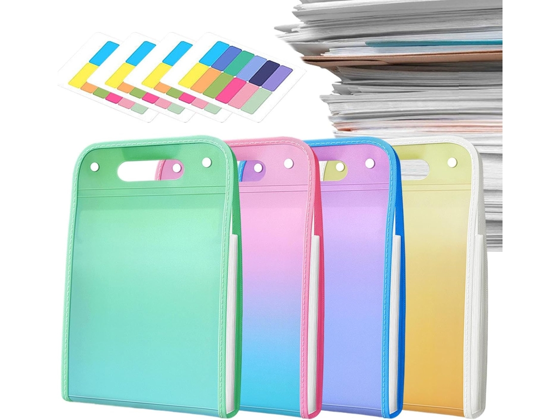 Carpeta organizadora de documentos con bolsillos suaves, juego de 4 piezas, 13 bolsillos impermeables, Vayotoy