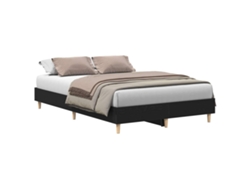 Maison Exclusive - Estructura De Cama Roble Negro 193 X 123 X 25 Cm