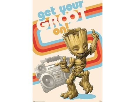 Póster GF Guardianes de La Galaxia Get Your Groot On (61x91.5 cm)