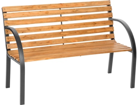 Banco de Jardín TECTAKE Micha (Marrón - Madera - 119.5x62x83 cm)