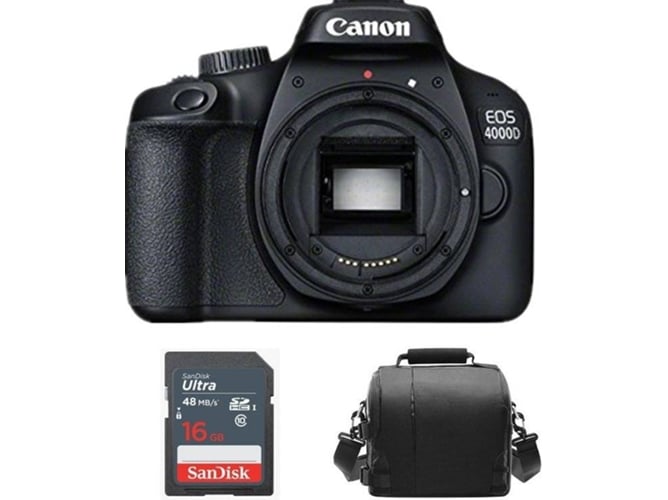 Kit Cámara Réflex CANON EOS 4000D + 16gb SD