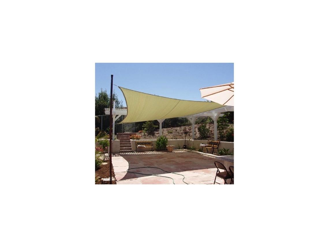 Toldo Vela Cuadrado Waterproof - Gris - 165gr/m2 3,6 X 3,6 Metros