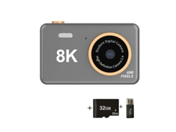 Cámara digital Yizhood 4K HD de 24 pulgadas, portátil, compacta, para estudiantes, de tela, 32 g, color negro
