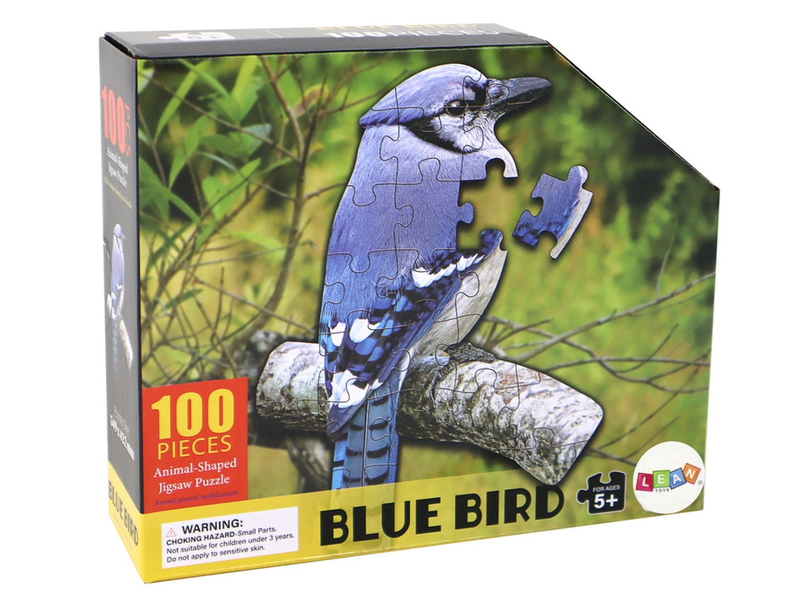 Rompecabezas de 100 piezas con temática de pájaro azul B.active