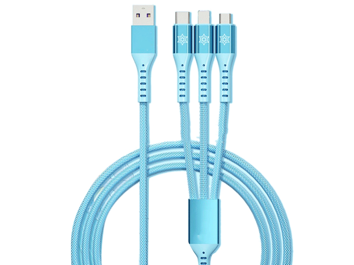 Cable De Carga (carga Ultrarrápida De 66w, 3 En 1 Para Múltiples Dispositivos)