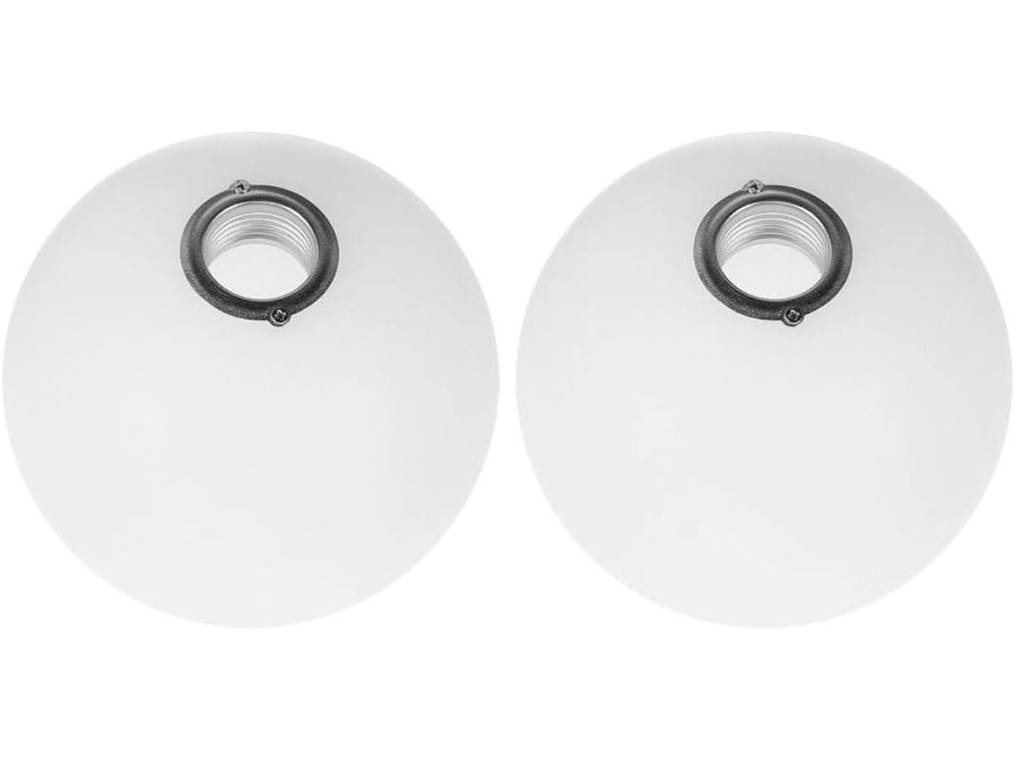 Juego De 2 Bombillas Redondas De 60 Mm De Diámetro, De Plástico Translúcido, Con Fijación De Tornillo Metálico G9, Para Lámparas.