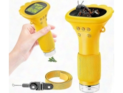 Microscopio digital portátil para niños, pantalla de 2 pulgadas, regalo educativo de ciencia para niños de 3 a 12 años - Naranja