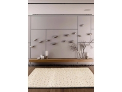 Alfombra Interior Shaggy Moderno - Atticgo - Lush Crema / Multicolor 140x200 Cm