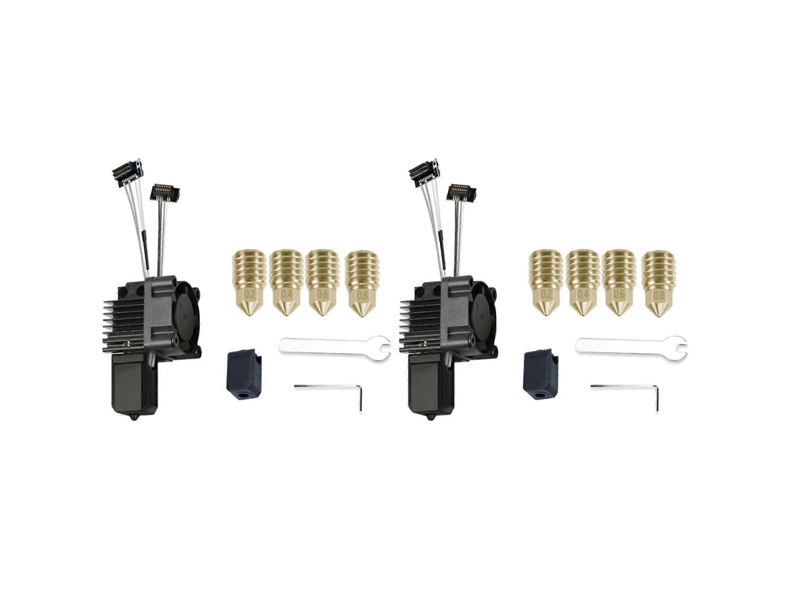 2x Complete Hotend Assembly Hotend For Bambu Lab P1p P1s With Fan Upgrade 2.0 With Nozzle Complete Bamboo Lab P1 Carbon