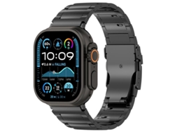 Correa XIAOMOYU de aleación de titanio para Apple Watch de 46/49/45/44 mm con cierre de seguridad y liberación rápida - Negra