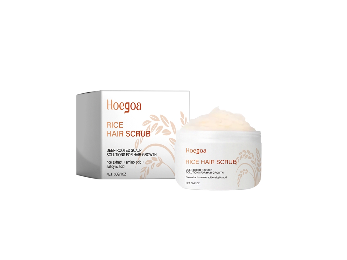 Exfoliante de arroz para el cabello y el cuero cabelludo