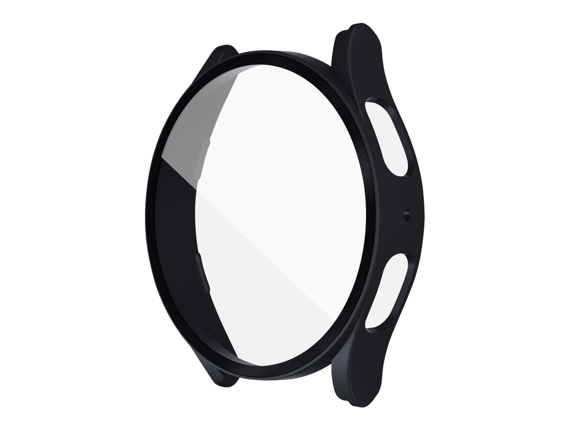 Funda protectora para Galaxy Watch5 negra de 44 mm con diseño integral.