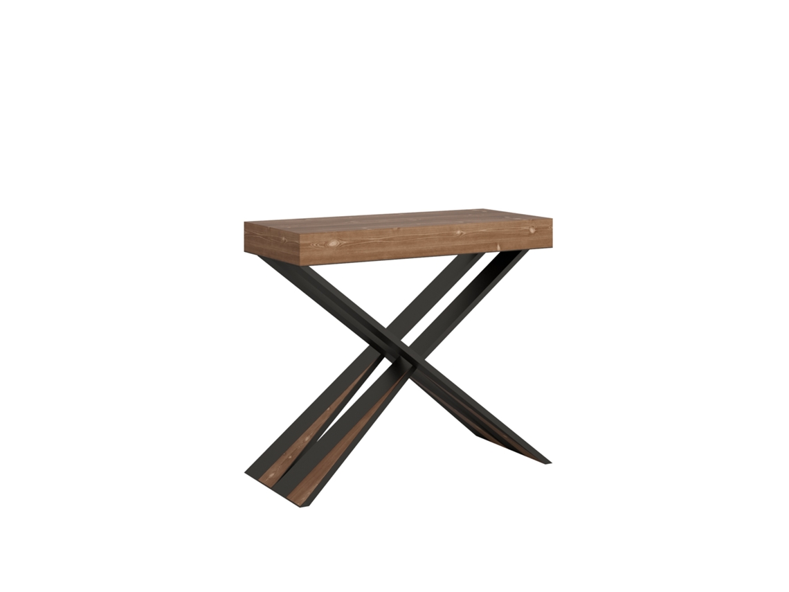 Consola extensible 90x40/190 cm Diago Small Abeto Tinto estructura Antracita