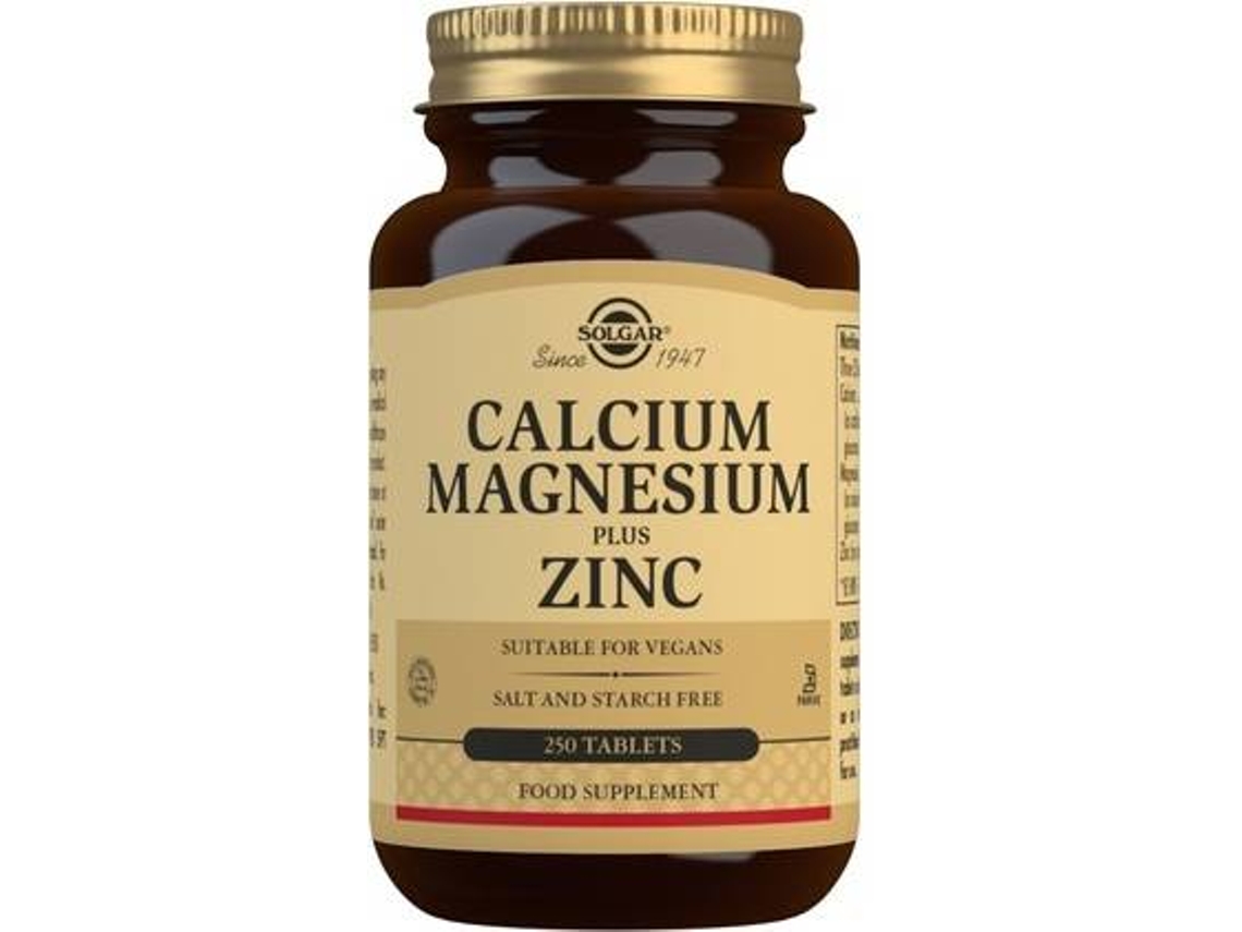 Complemento Alimentar SOLGAR Cálcio Magnésio Plus Zinco (250 comprimidos)
