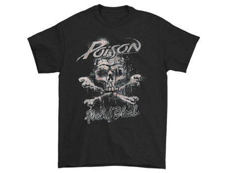 Camiseta ROCKINSTONE de la gira mundial de Poison Flesh & Blood (L)