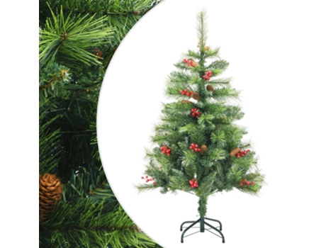 MAISON EXCLUSIVE - Árbol de Navidad artificial con piñas y bayas 120 cm