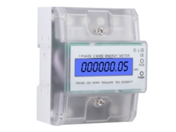 Contador De Energía Monofásico Din Rail 4p Con Pantalla Lcd Y Cubierta Transparente