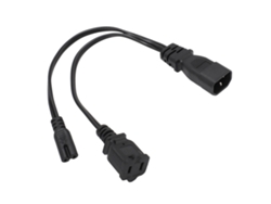 Cable Divisor En Y Plug And Play Iec320 C14 A C7 1-15r De 0,32 M Para Impresoras De Portátiles