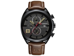 (café) Reloj Deportivo Para Hombre, Multifuncional, Resistente Al Agua, De Cuarzo Con Seis Manecillas.