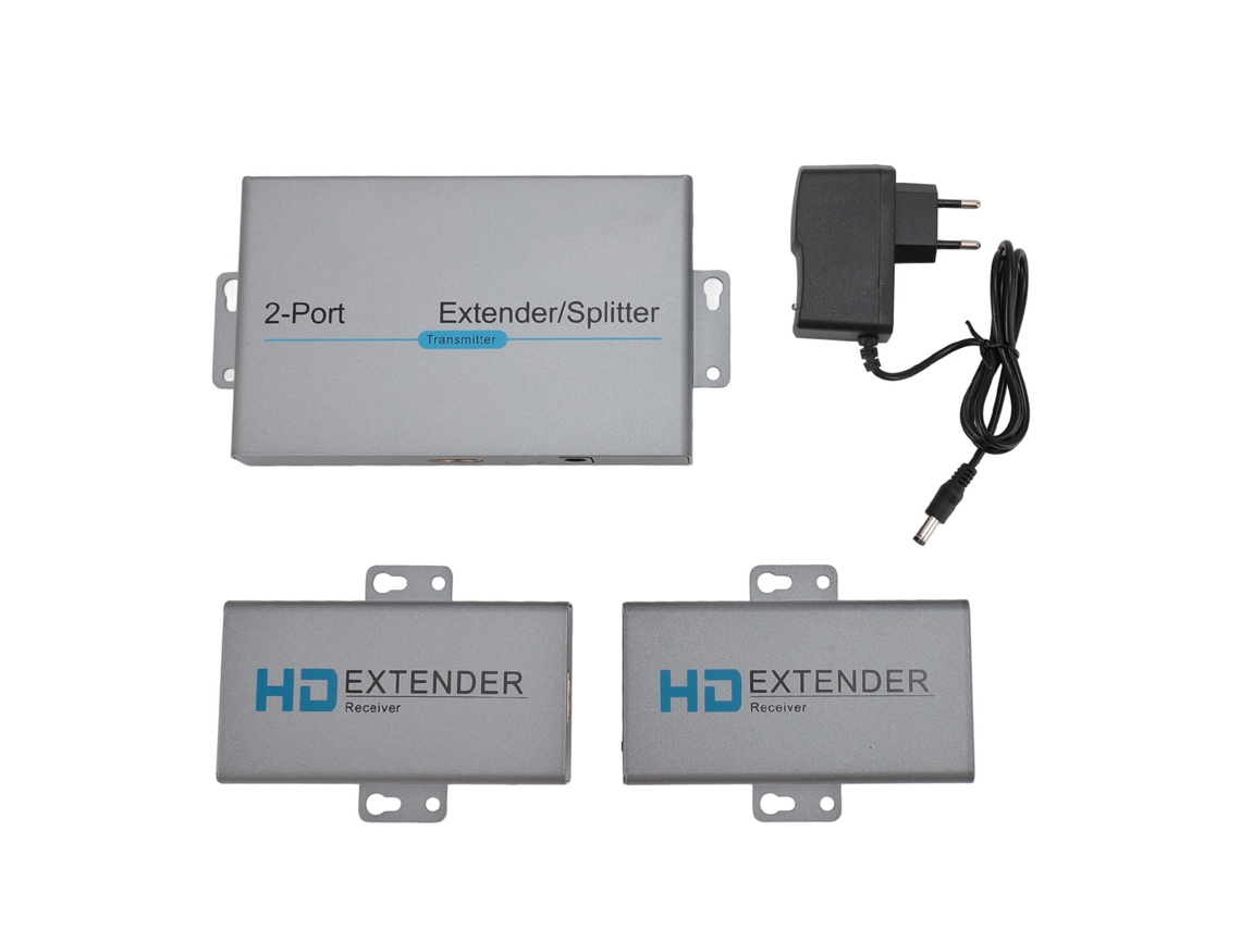 Hdmi Extender Splitter 1x2 1080p60hz A Través De Cat5e/ca