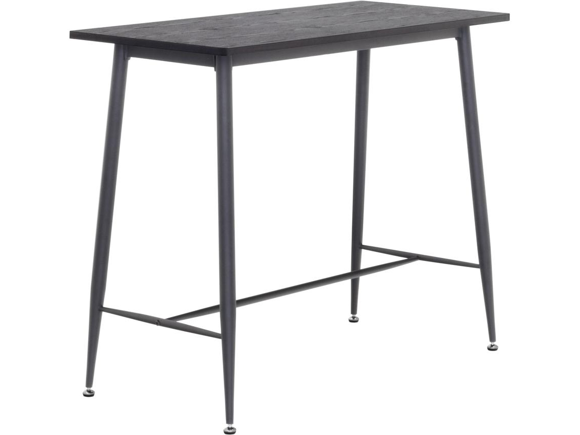 Mesa Alta de Comedor/Bar Edward Negro | Diseño Moderno, Estructura Metálica, Ideal para Cocina y Salón
