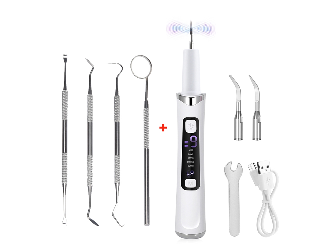 Escáner dental ultrasónico eléctrico, 5 modos, elimina sarro y sarro. Mdug (juego)