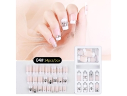 24 Uñas Postizas Reutilizables De Cobertura Total Con Adhesivo Sin Pegamento Para Uso Diario Y Eventos Especiales.