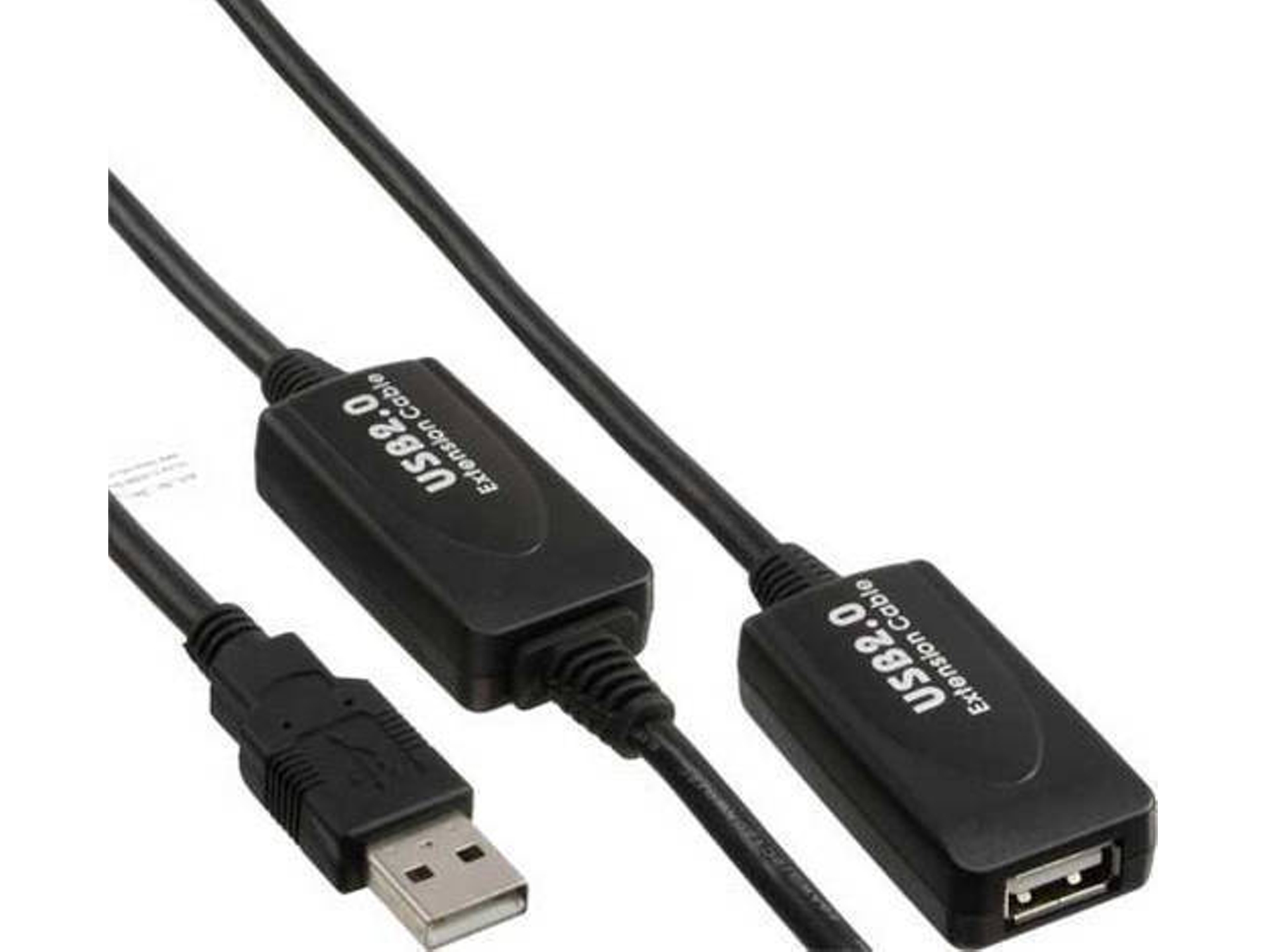 Cable USB INLINE (USB - 20 m - Negro)