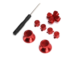 Botón Metálico Para Joystick, Simula El Agarre Del Mando De Ps4, Repuesto Para Joystick, Rojo.