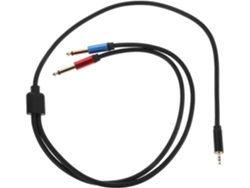 Cable De Extensión De Audio De 1 Metro Con Conector Jack De 3,5 Mm A Doble Conector De 6,5 Mm.