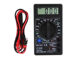 Multímetro Digital Portátil Lcd Dt-830b Negro Para Medir Voltaje, Corriente, Resistencia Y Transistores, Con Cables De Prueba.